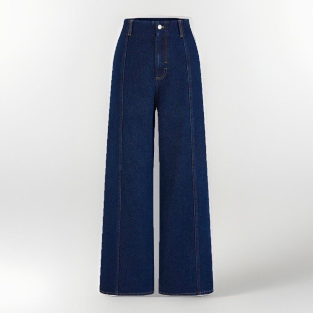 NWT Commense Women’s Darkwash Wide Leg Jeans size Large L